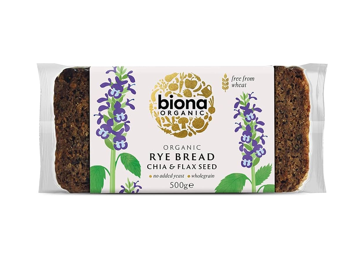 BIONA ORGANIC RYE BREAD WITH CHIA & FLA SEED (500GR)