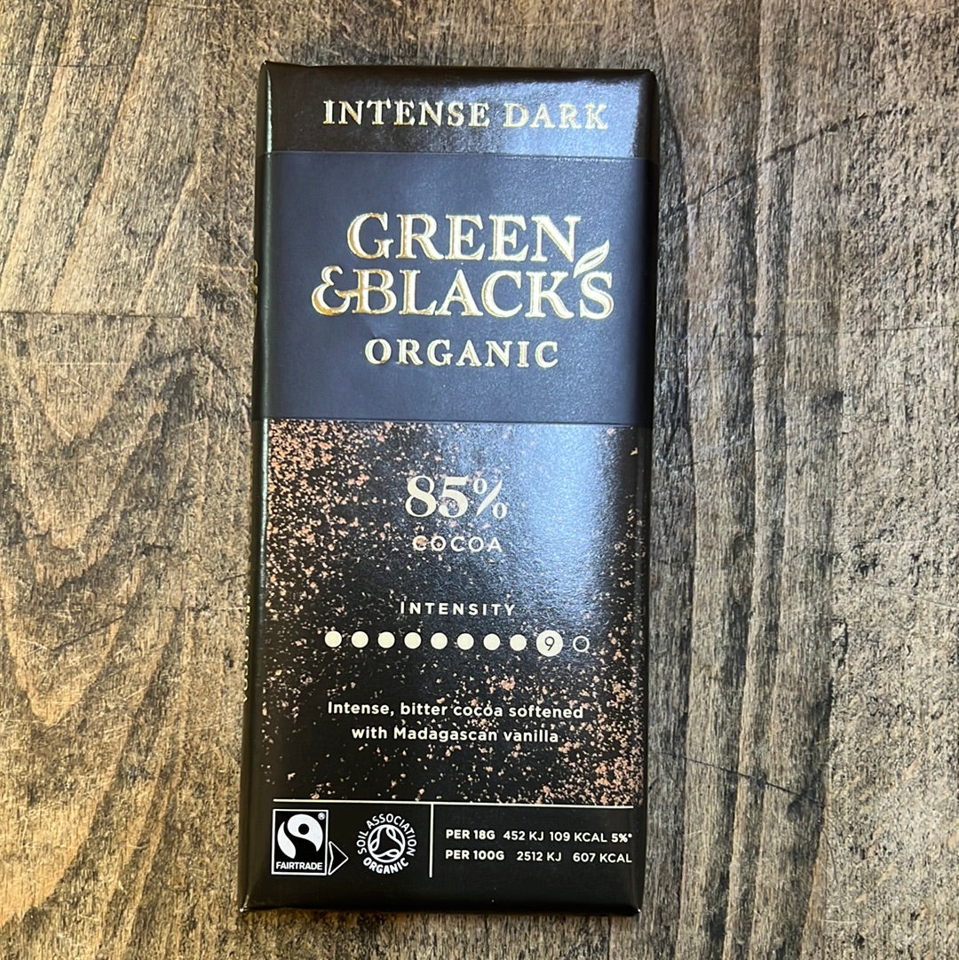 GREEN&BLACKS ORGANIC CHOCOLATE %85 COCOA (90gr)