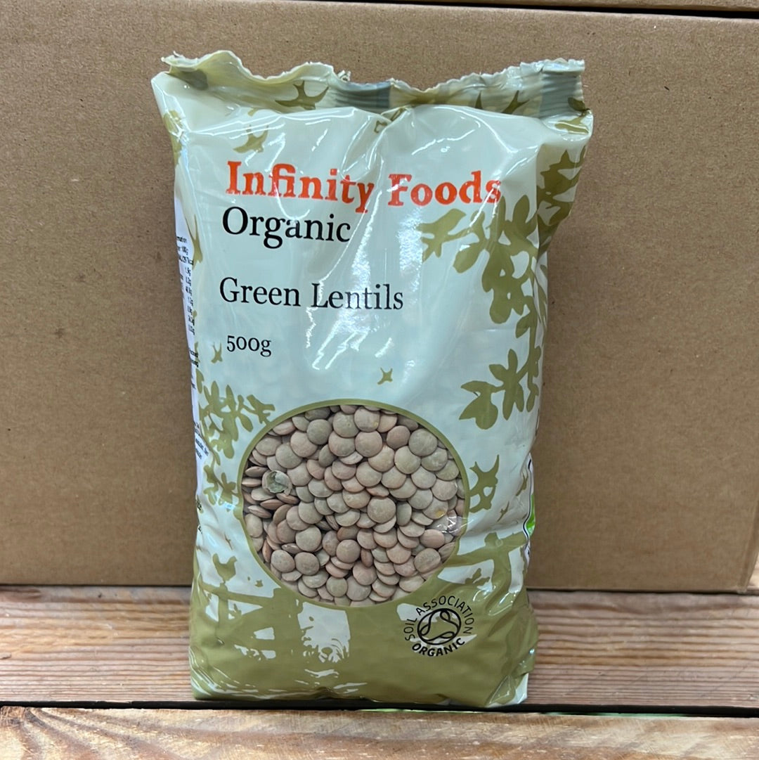 INFINITY ORGANIC GREEN LENTILS (500GR)