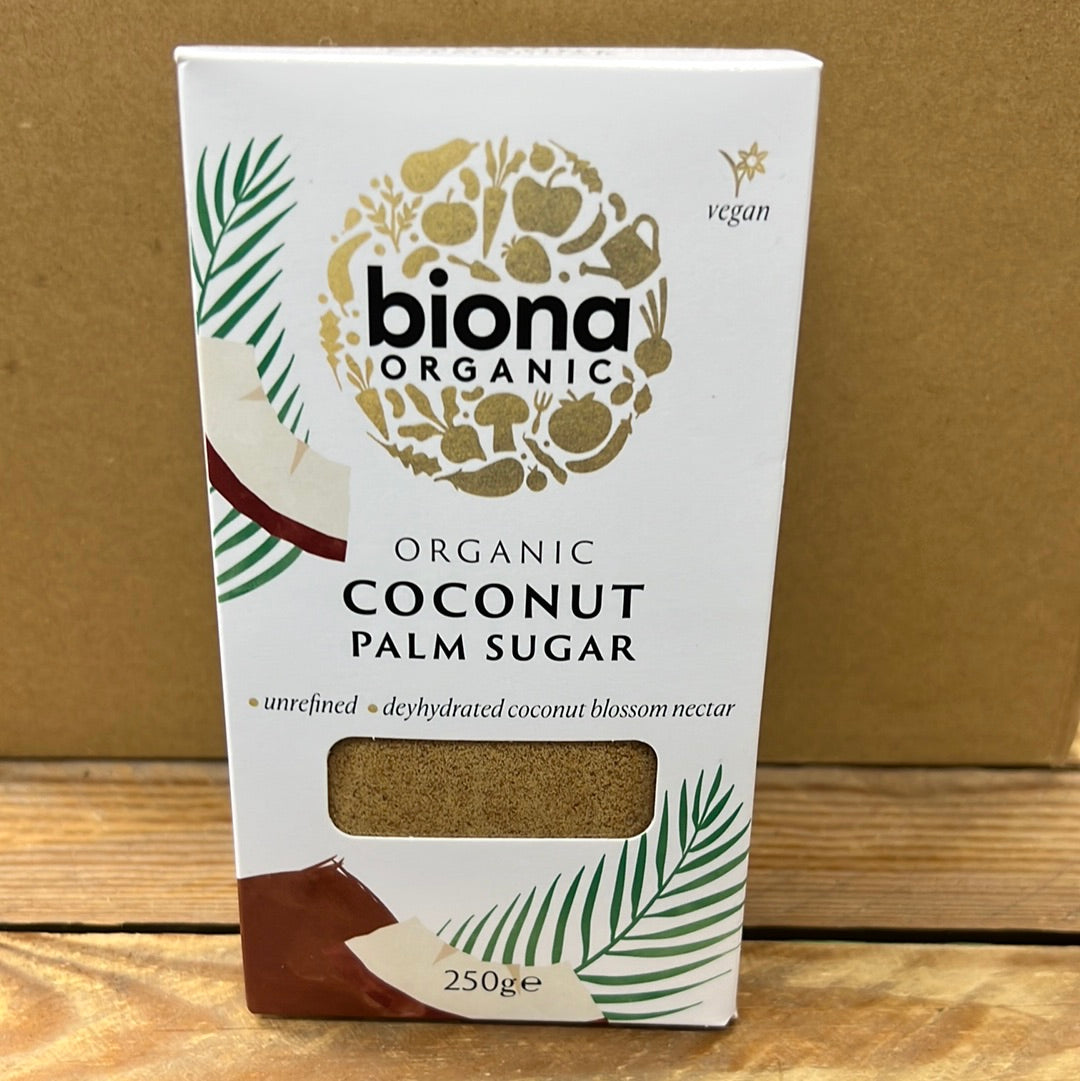 coconut palm sugar uk BIONA ORGANIC COCONUT PALM SUGAR (250GR)