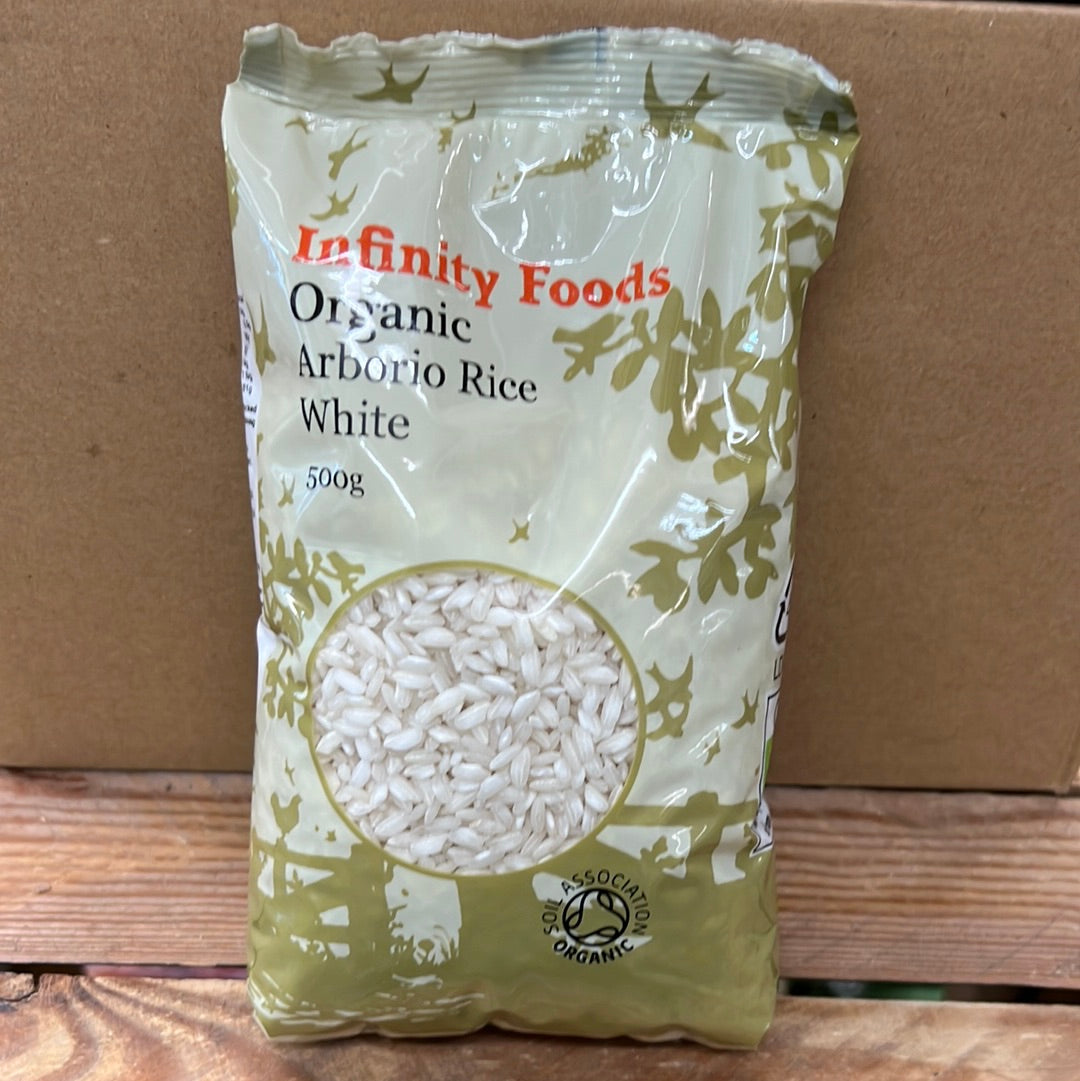 INFINITY ORGANIC ARBORIO WHITE RICE (500GR)
