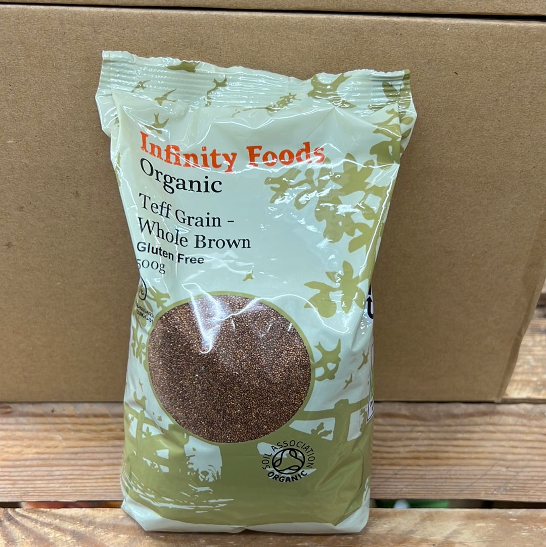 INFINITY ORGANIC TEFF GRAIN WHOLE BROWN (500GR)
