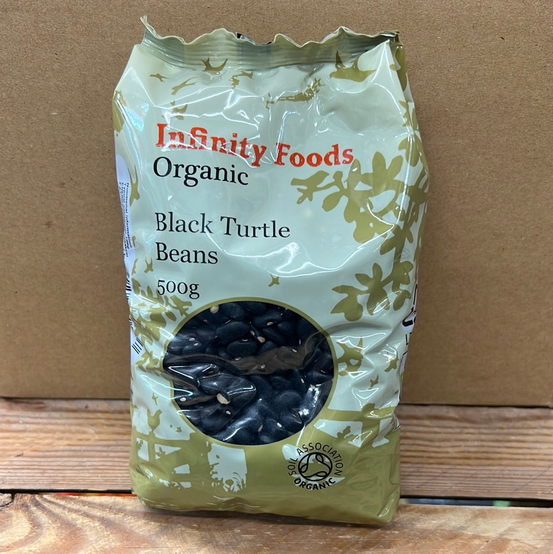 INFINITY ORGANIC BLACK TURTLE BEANS (500GR)
