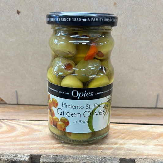 OPIES PIMENTO STUFFED GREEN OLIVES IN BRINE (227GR)