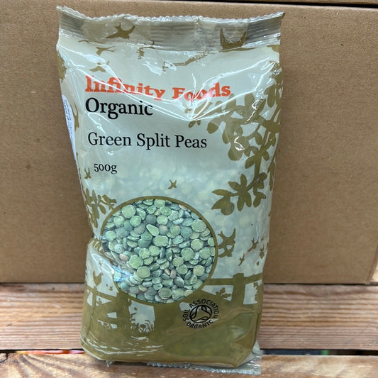 INFINITY ORGANIC GREEN SPLIT PEAS (500GR)